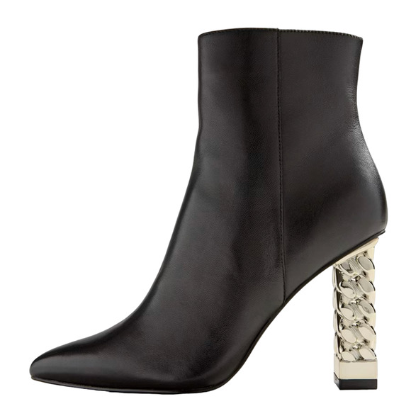 NEW WHITE HOUSE BLACK MARKET BLACK KELSEA CHAIN HIGH HEEL BOOTIES BOOTS SIZE 6 - Picture 3 of 15